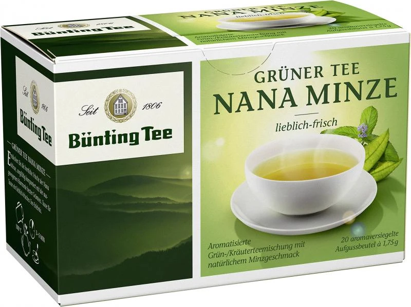 Bünting Tee Grüner Tee Nana Minze 1 Bünting Tee Grüner Tee Nana Minze